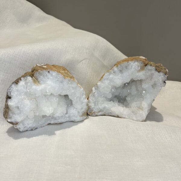 Clear Quartz Geode #1 Set of 2